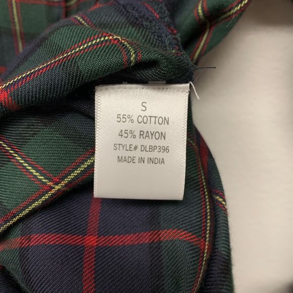 Harper Heritage Francesca's Plaid Button Down Shirt Size Small Green‎ Navy NWT - Picture 8 of 8